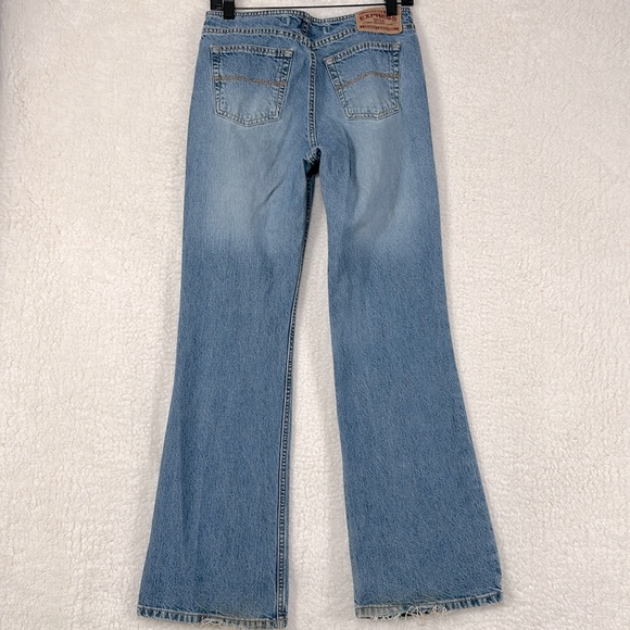 Express Y2K button front hipster flare  jeans size 5/6 - Picture 2 of 14